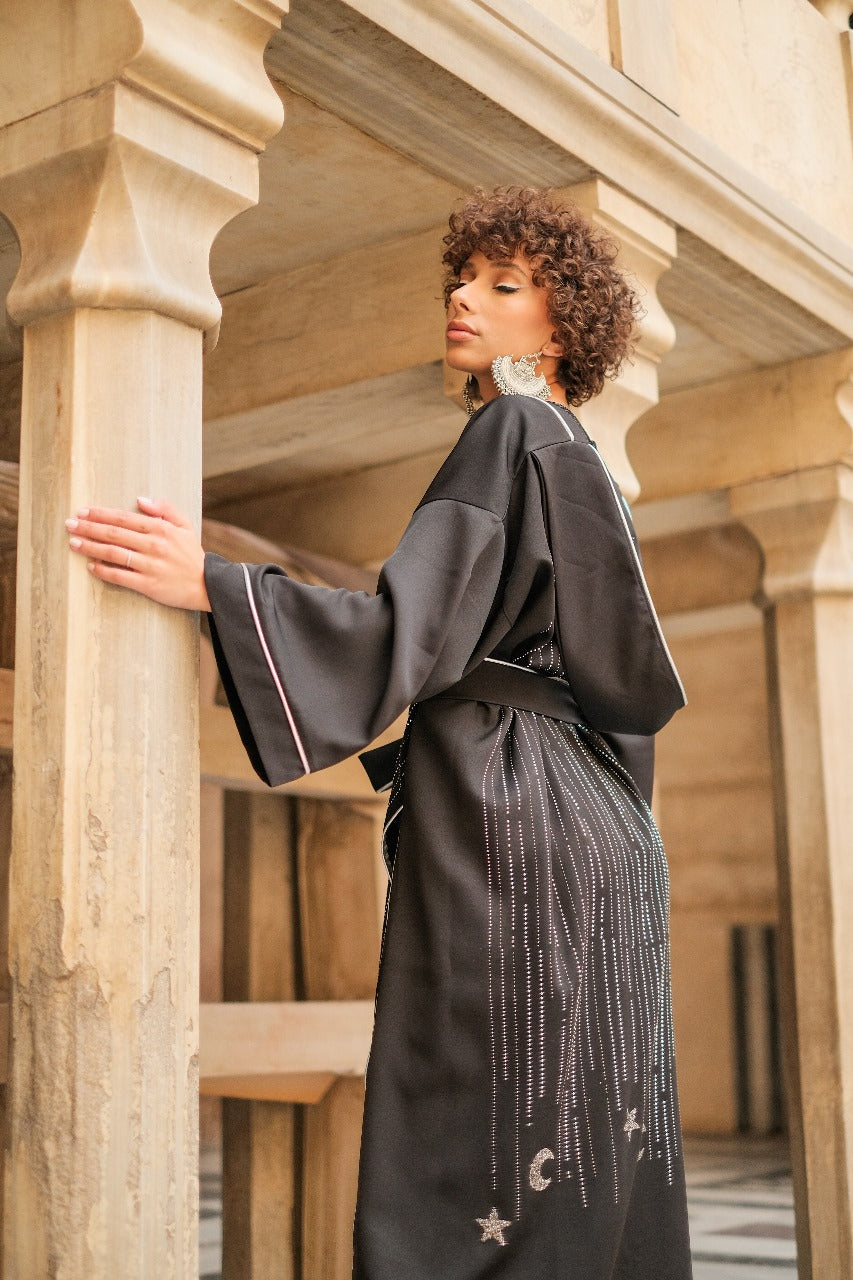 Ashq Kaftan In Black