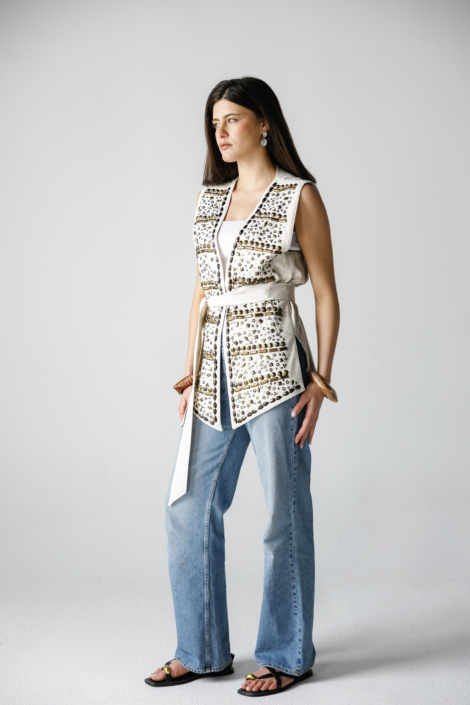 Leap Vest in Beige