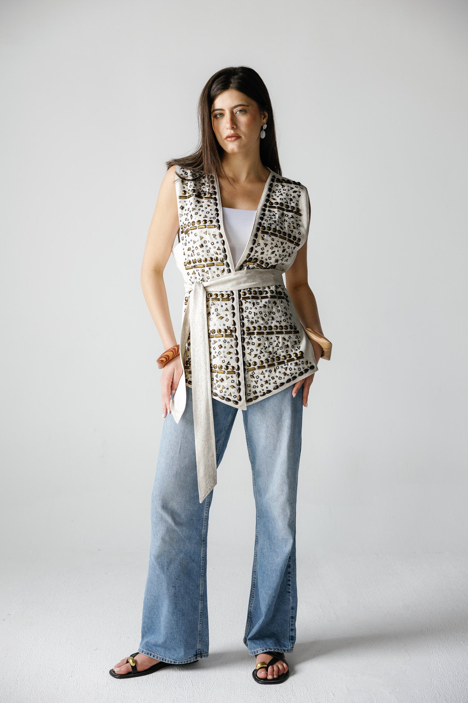 Leap Vest in Beige
