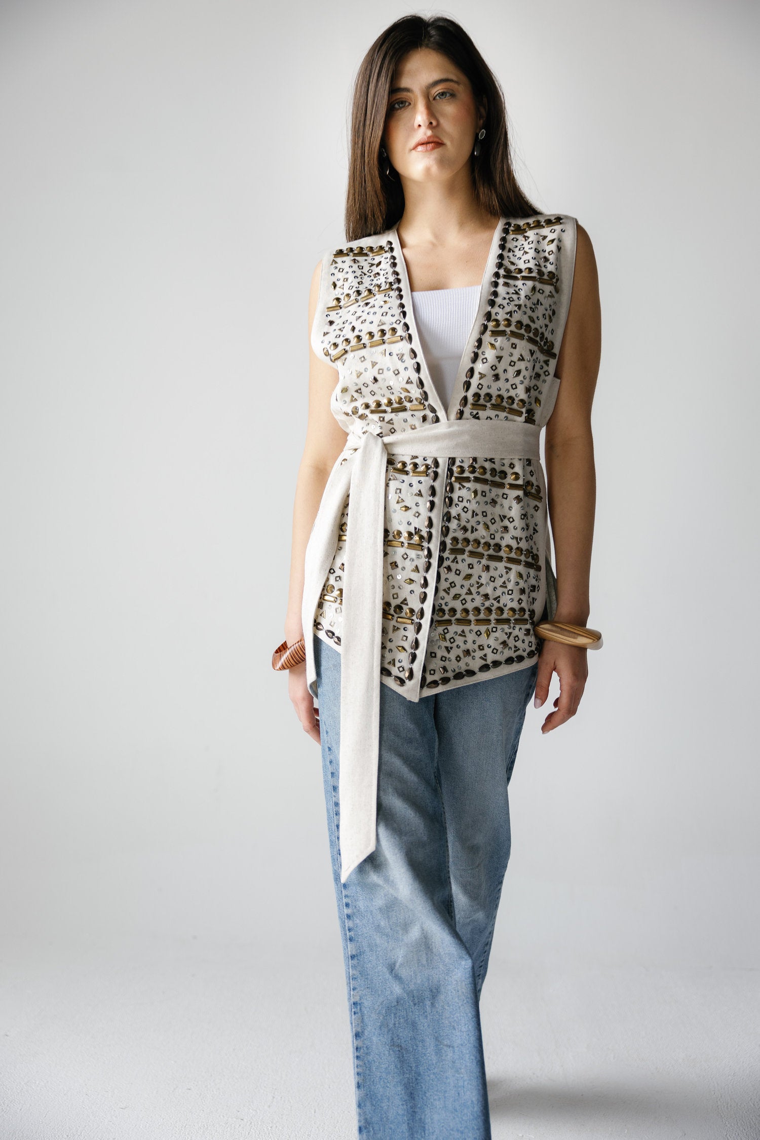 Leap Vest in Beige